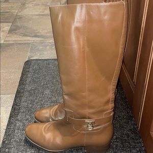 Brown/tan leather Micheal Kor high boots